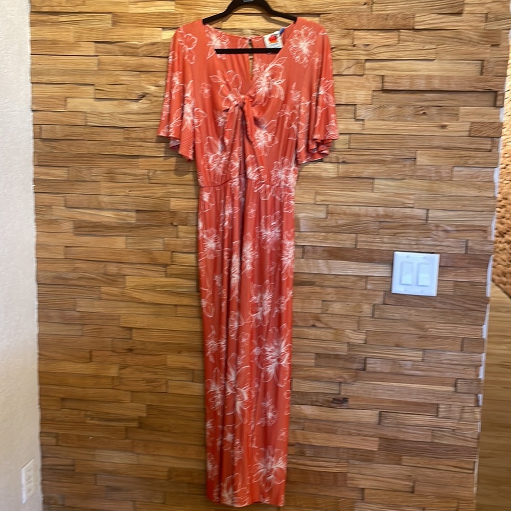 FARM Rio Red Floral Jumpsuit - Picture 5 of 7